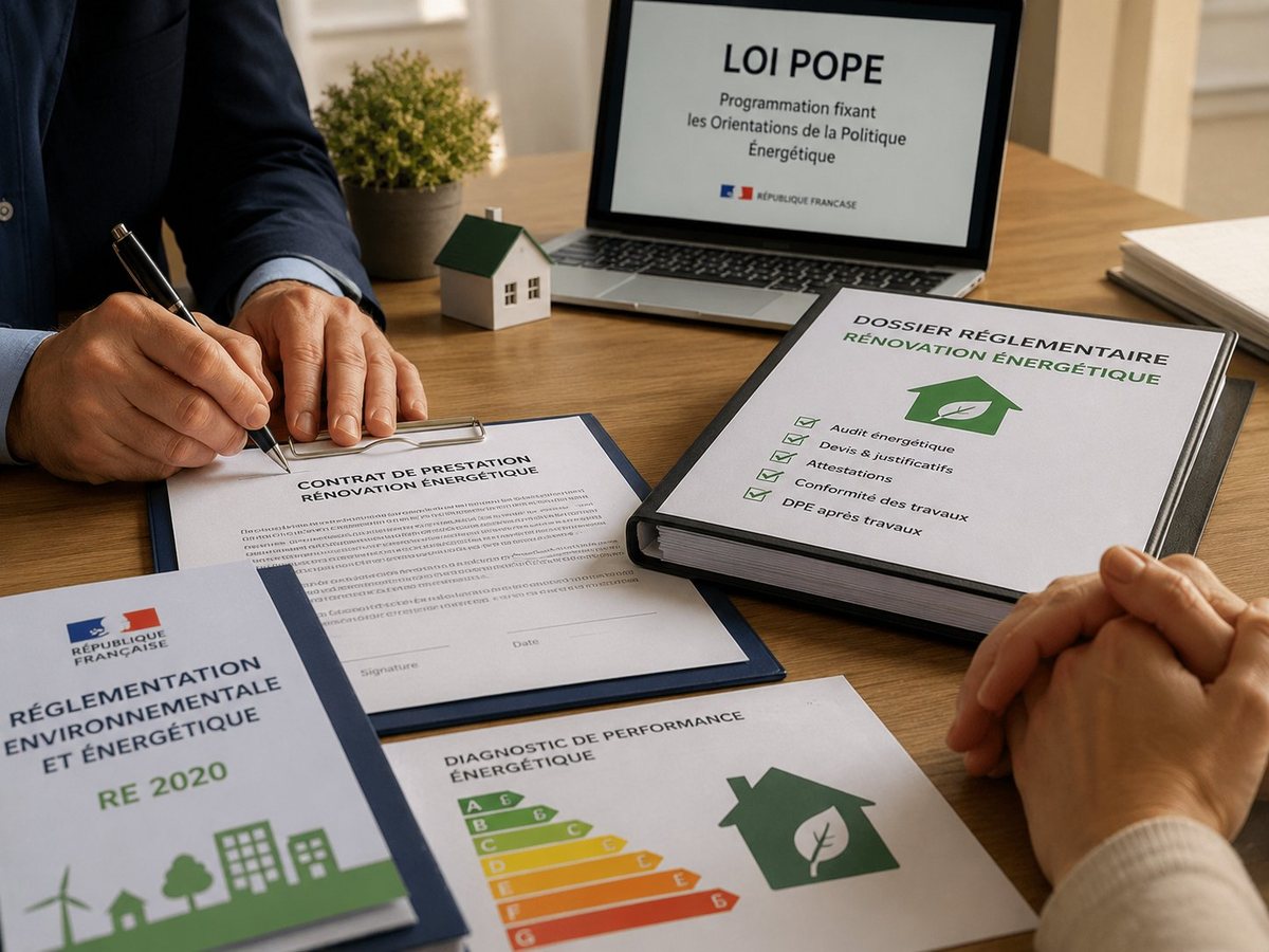 Documents réglementaires de la rénovation énergétique et loi POPE
