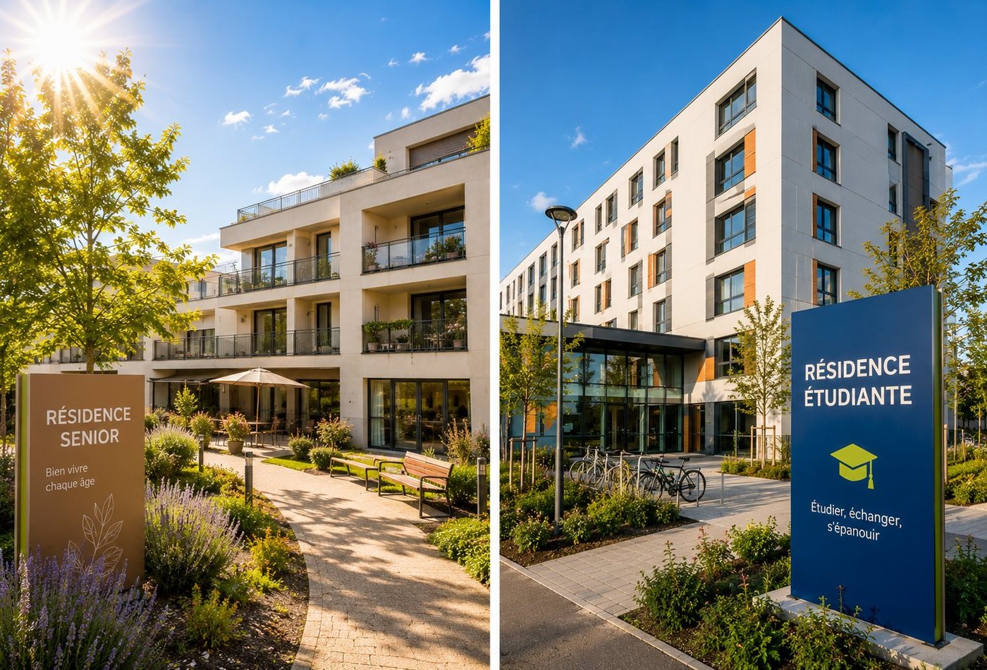 Résidence services seniors et résidence étudiante en rénovation énergétique